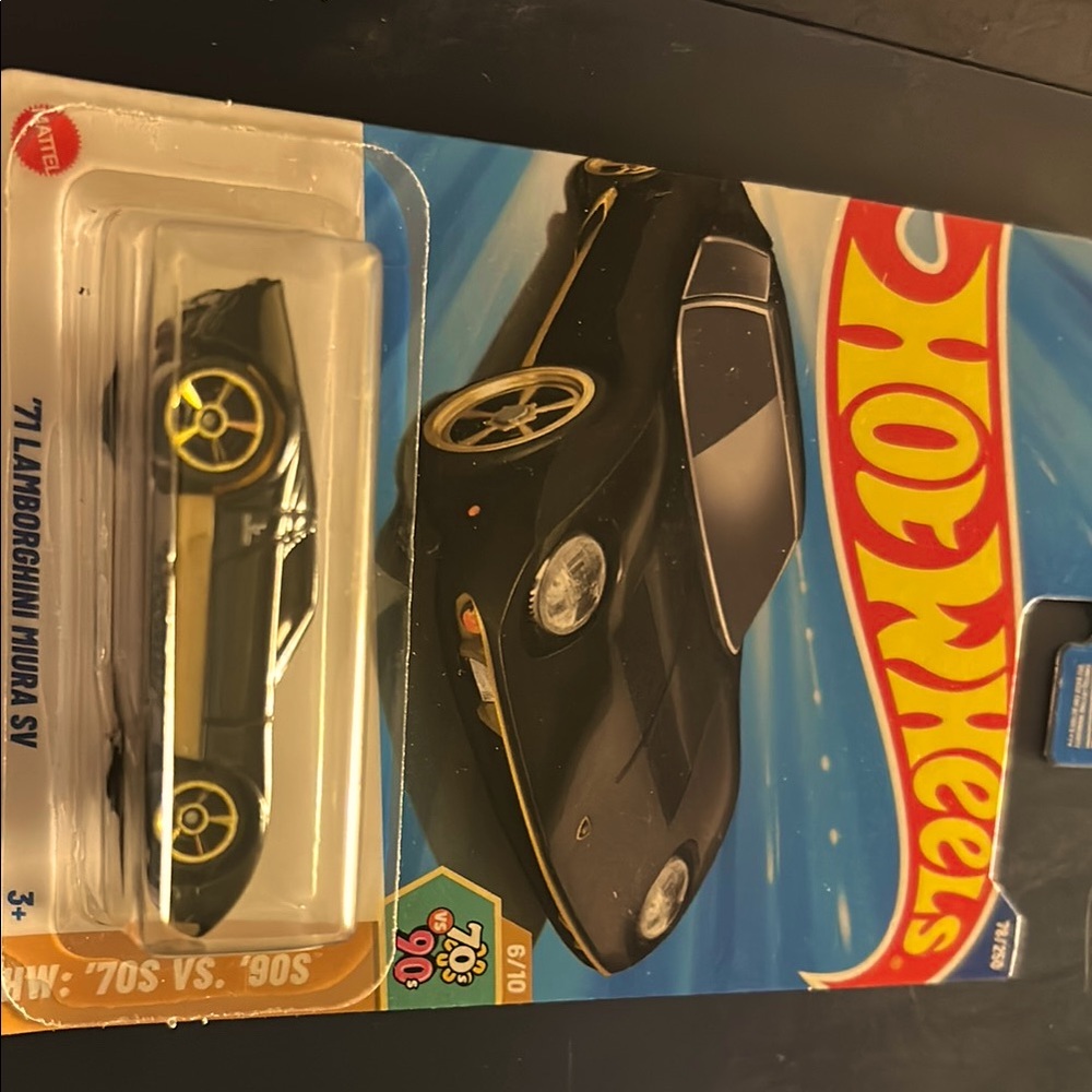 Mattel Hot Wheels Lamborghini Miura SV - Black with Gold Accents